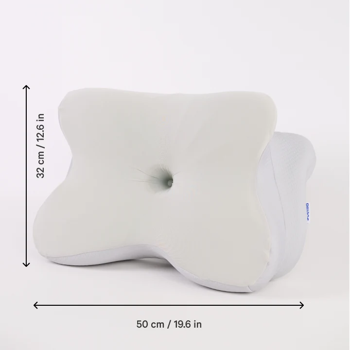 Derila Ergo Pillow dimensions: 50 cm by 32 cm, as shown in the supplied product image